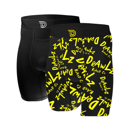 Drawlz Brand Co. Boxer Brief Culture Duo - Black Gothem Culture Duo - Black Gothem