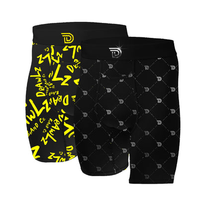 Drawlz Brand Co. Boxer Brief Culture Duo - Gothem Monochrome Culture Duo - Gothem Monochrome