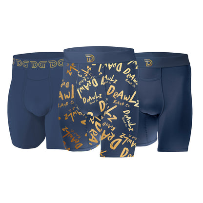Drawlz Brand Co. , LLC Boxer Brief Anniversary Capsule— Navy / Gold (Limited Edition) Anniversary Capsule— Navy / Gold (Limited Edition)