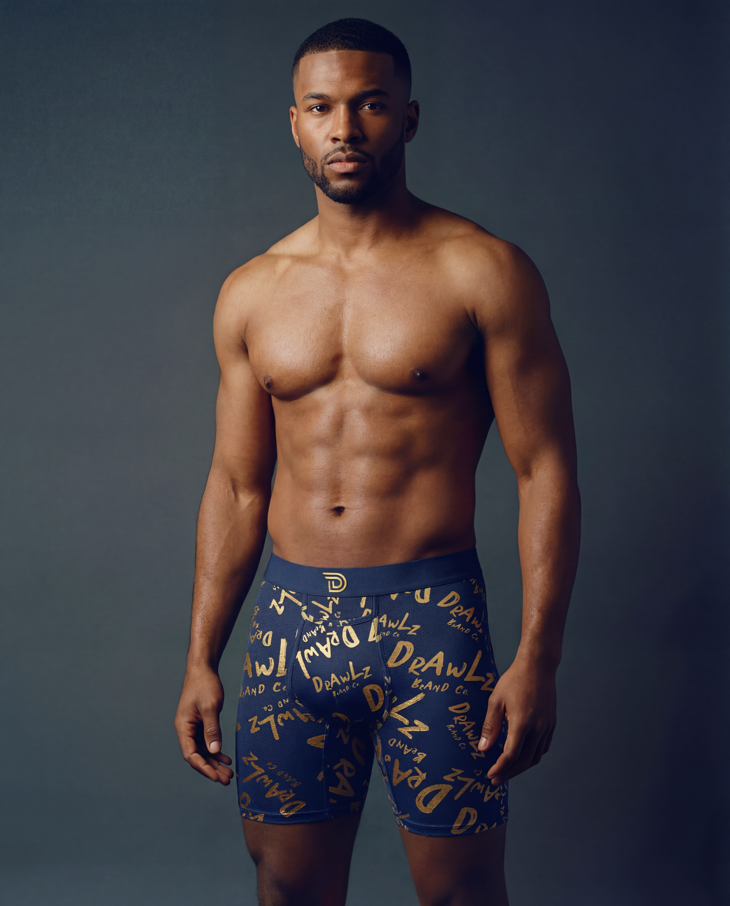 Drawlz Brand Co. , LLC Boxer Brief Anniversary Capsule— Navy / Gold (Limited Edition) Anniversary Capsule— Navy / Gold (Limited Edition)