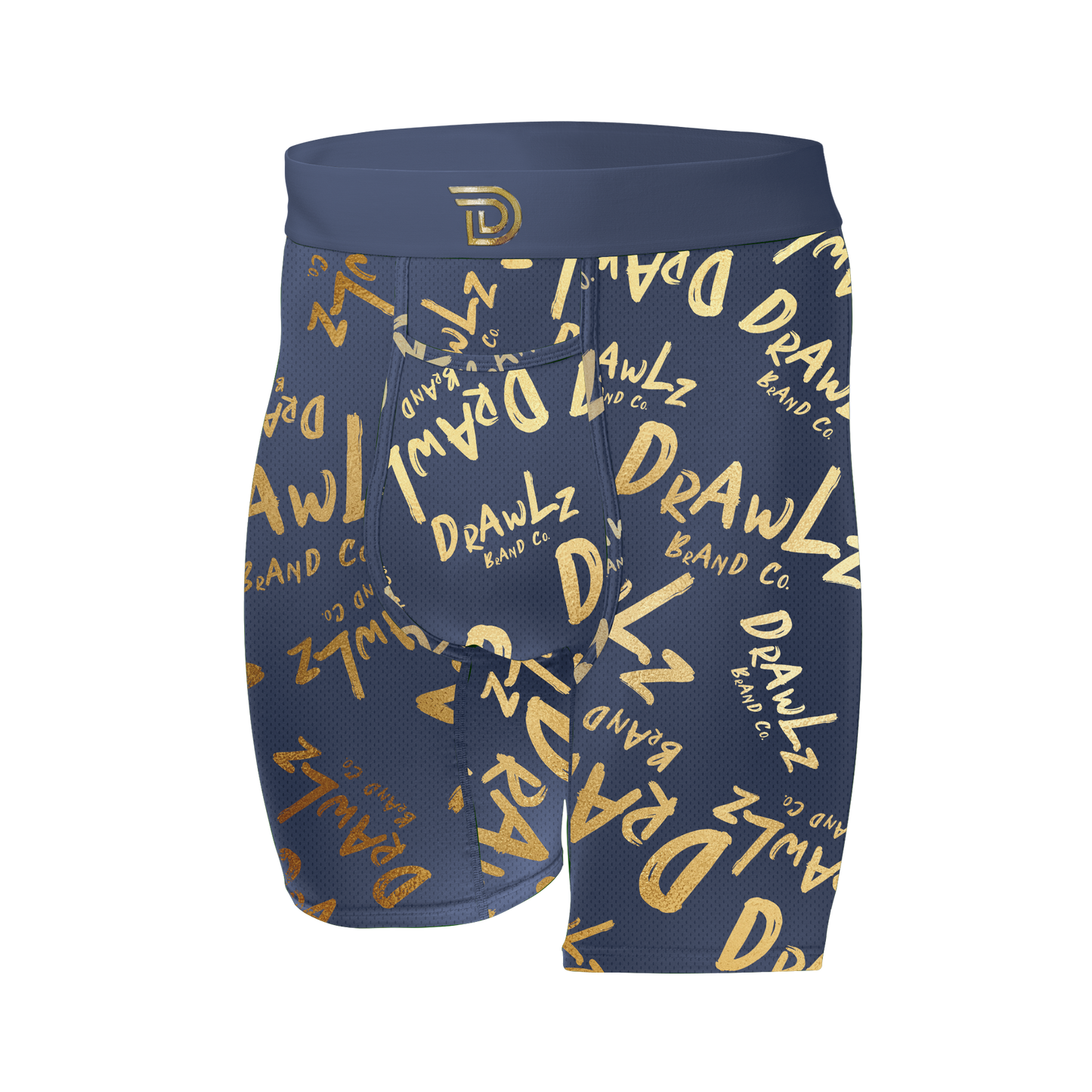 Drawlz Brand Co. , LLC Boxer Brief Anniversary Signature — Navy / Gold (Limited Edition) Anniversary Signature — Navy / Gold (Limited Edition)