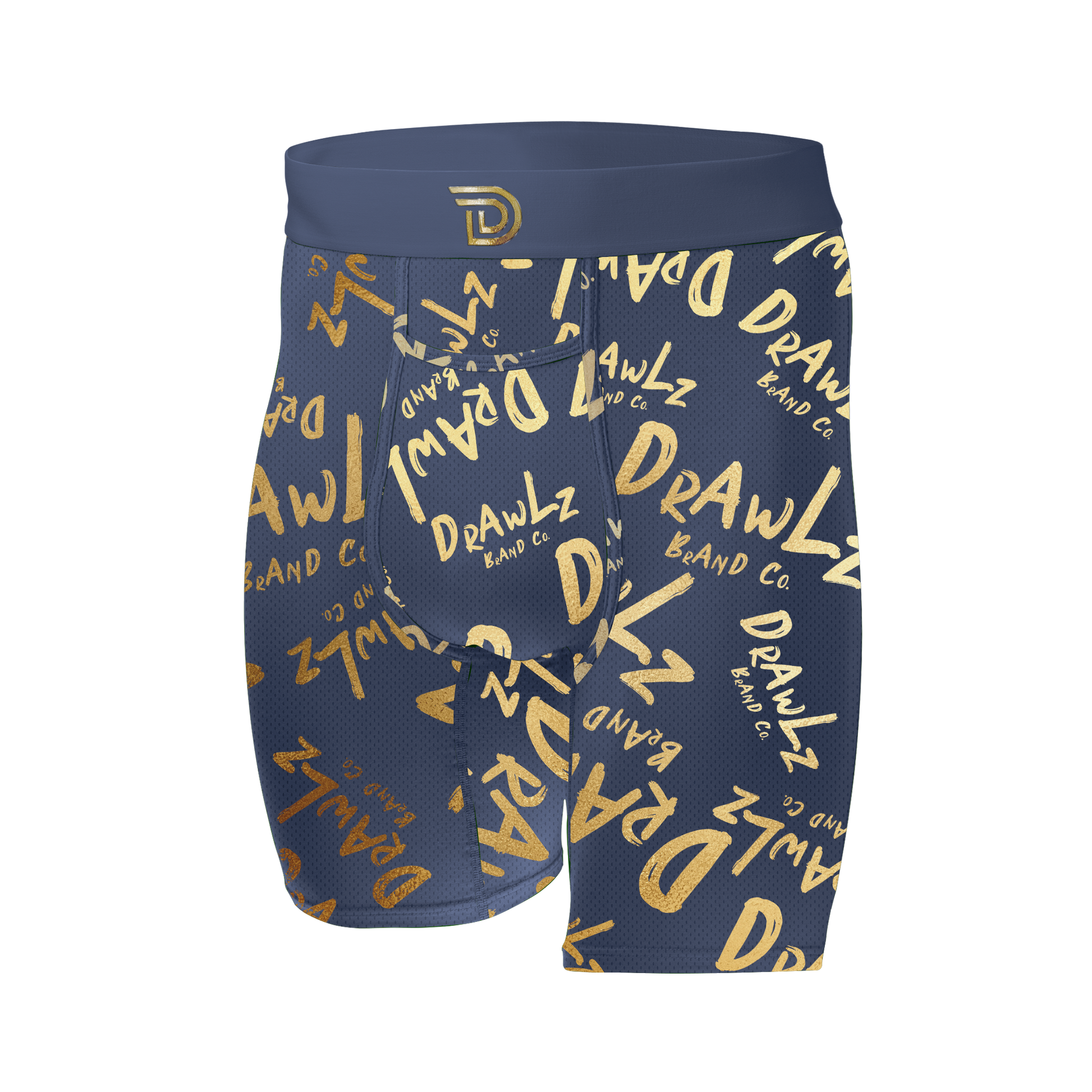 Drawlz Brand Co. , LLC Boxer Brief Anniversary Signature — Navy / Gold (Limited Edition) Anniversary Signature — Navy / Gold (Limited Edition)