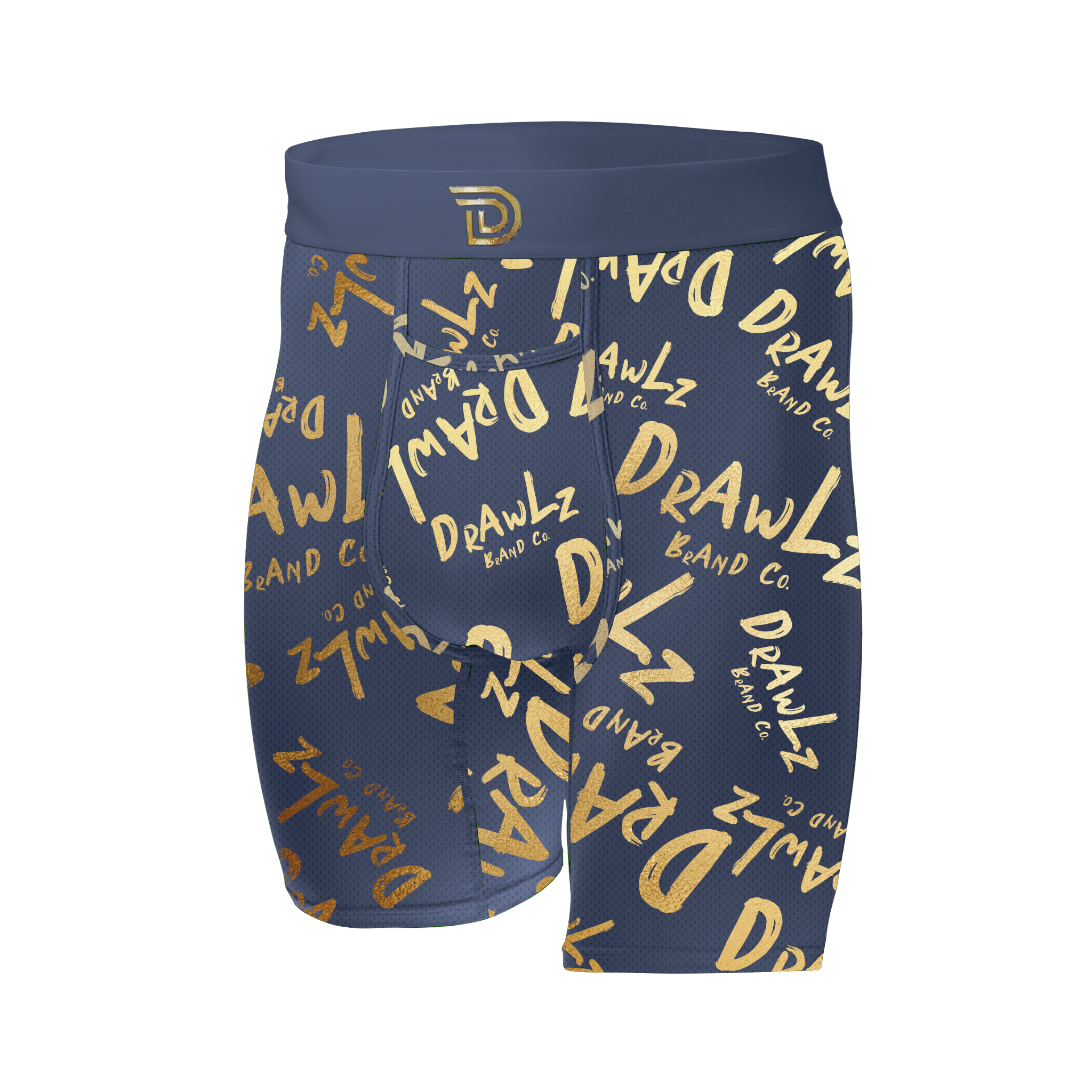 Drawlz Brand Co. , LLC Boxer Brief Anniversary Signature — Navy / Gold (Limited Edition) Anniversary Signature — Navy / Gold (Limited Edition)