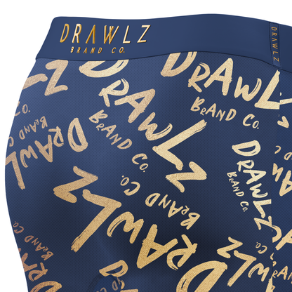 Drawlz Brand Co. , LLC Boxer Brief Anniversary Signature — Navy / Gold (Limited Edition) Anniversary Signature — Navy / Gold (Limited Edition)