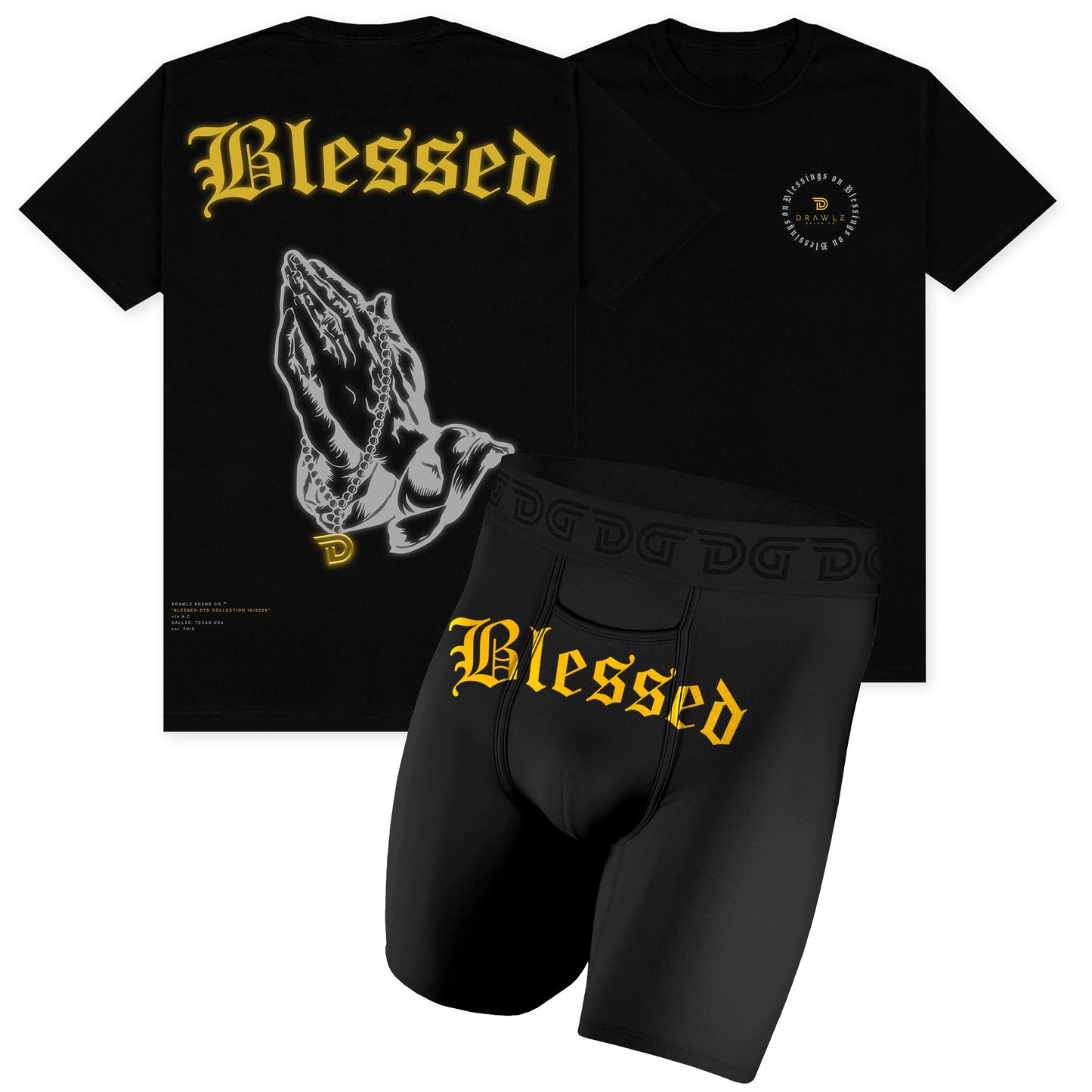Drawlz Brand Co. , LLC Boxer Brief Blessed 24k Gold Capsule Blessed 24k Gold Capsule