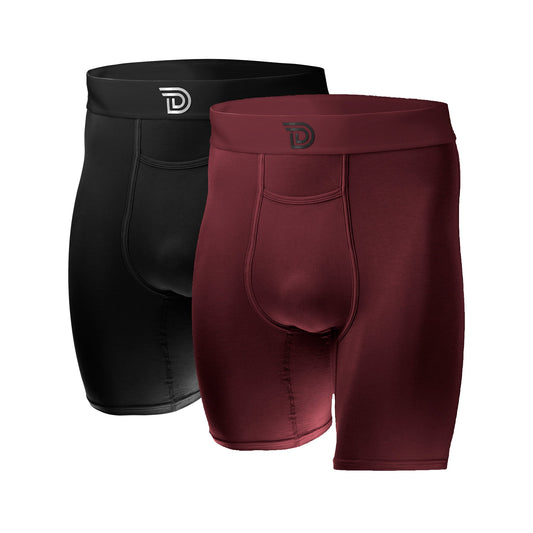 Drawlz Brand Co. , LLC Boxer Brief Core Duo - Black Oxblood Black Haze | Drawlz Brand Co.