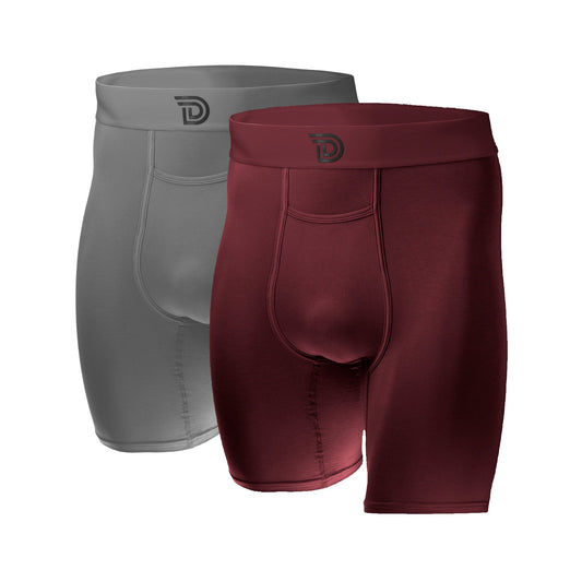Drawlz Brand Co. , LLC Boxer Brief Core Duo - Graphite Oxblood Graphite Oxblood | Drawlz Brand Co.