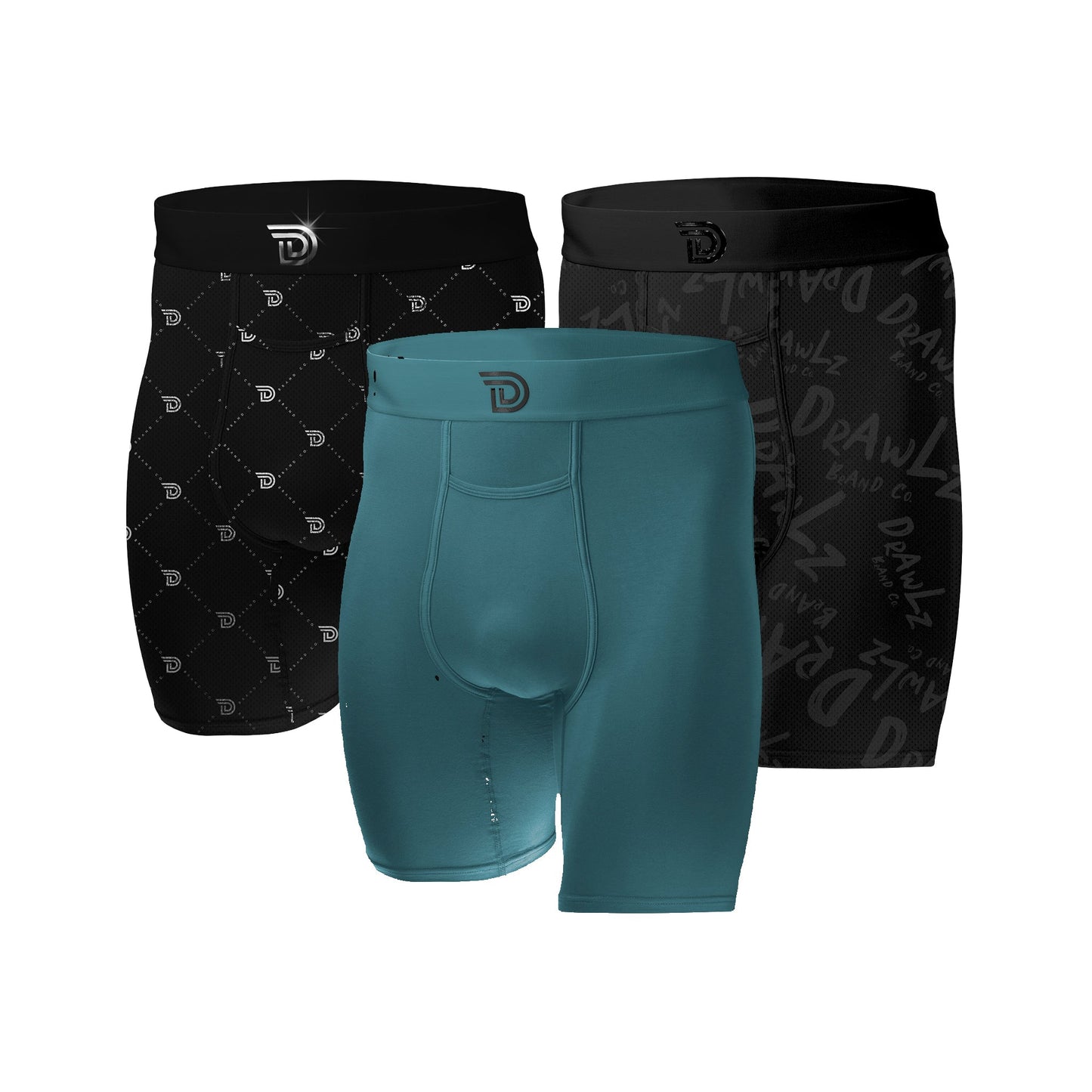 Drawlz Brand Co. , LLC Boxer Brief Culture Trio - Marine Noir Chrome Culture Trio - Marine Noir Chrome