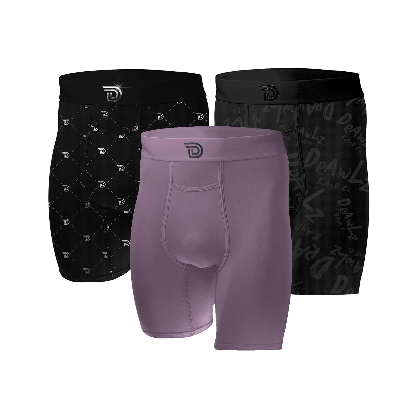 Drawlz Brand Co. , LLC Boxer Brief Culture Trio - Noir Chrome Haze Culture Trio - Noir Chrome Haze