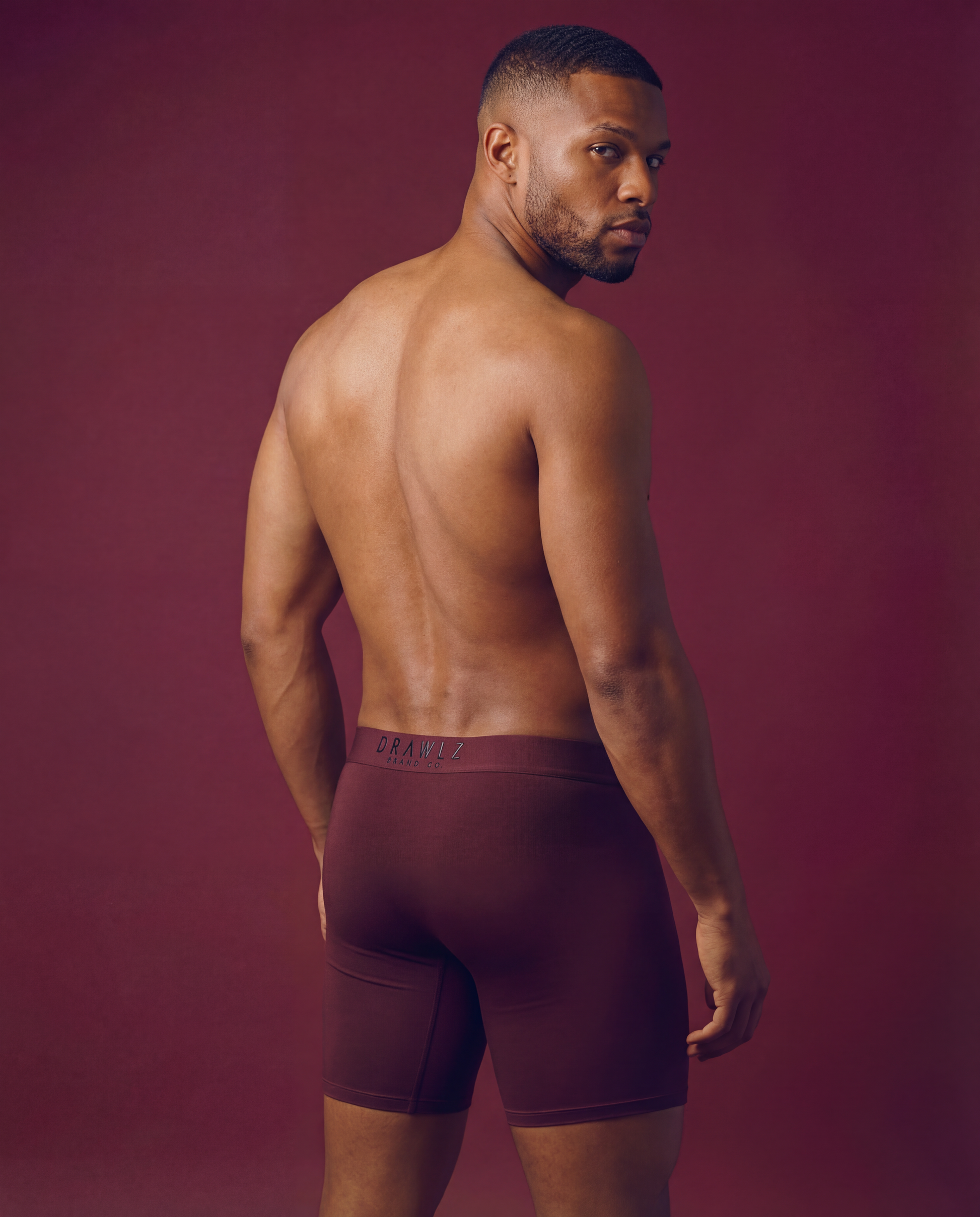 Drawlz Brand Co. , LLC Boxer Brief Originalz Oxblood Drawlz Originalz Black: Premium Men's Underwear | MicroSkin™ Tech
