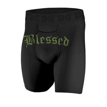 Drawlz Brand Co. , LLC Boxer Brief S / Combat Green Blessed Blessed Men's Boxer Brief Underwear 