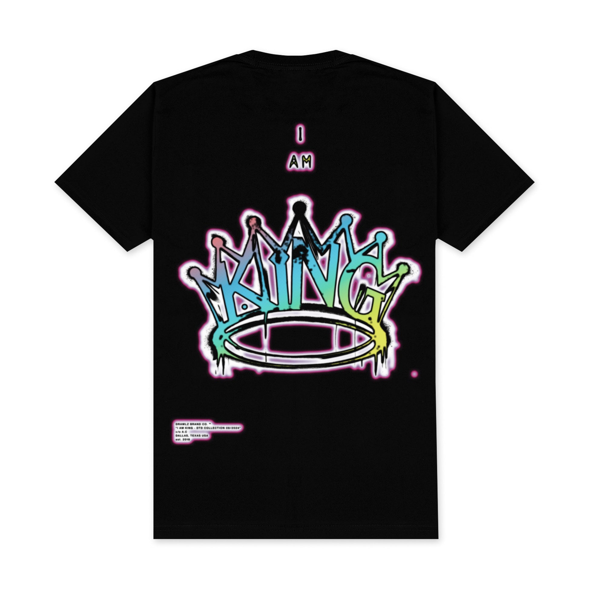 I Am KING Trippy TShirt Black