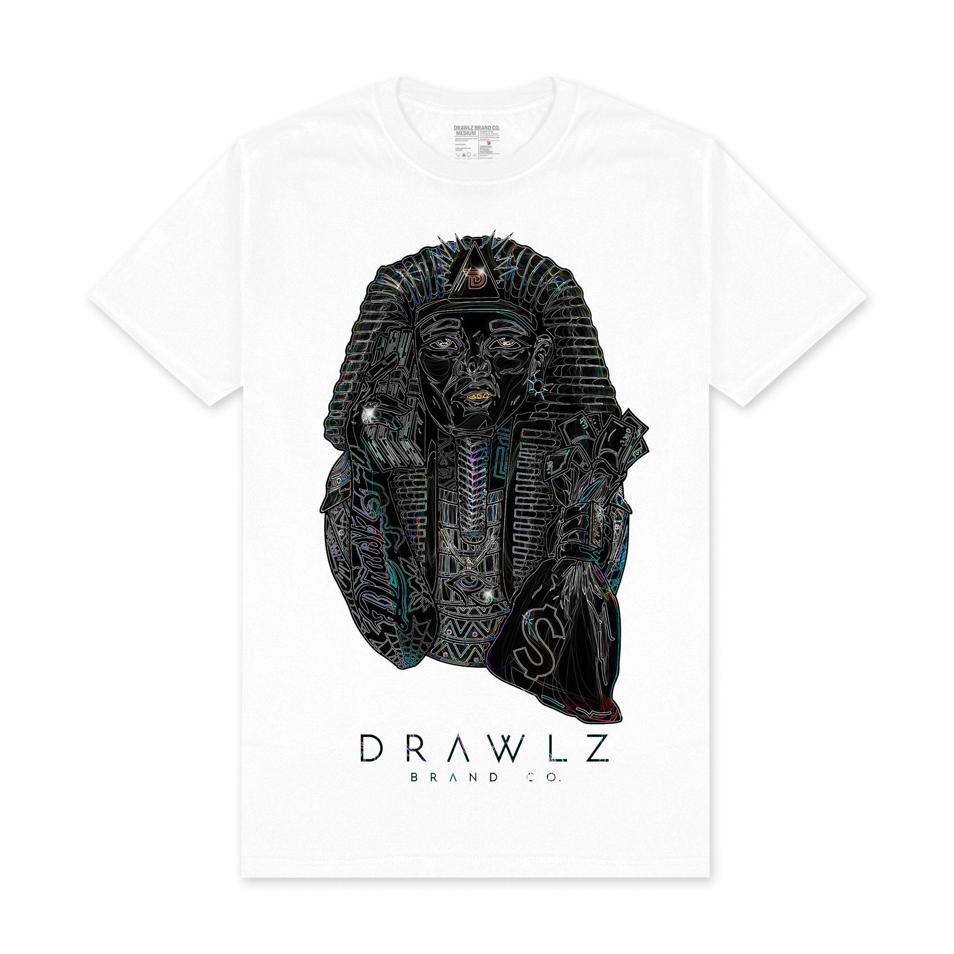 Drawlz Brand Co. , LLC tshirt Money Bag Pharaoh TShirt - White