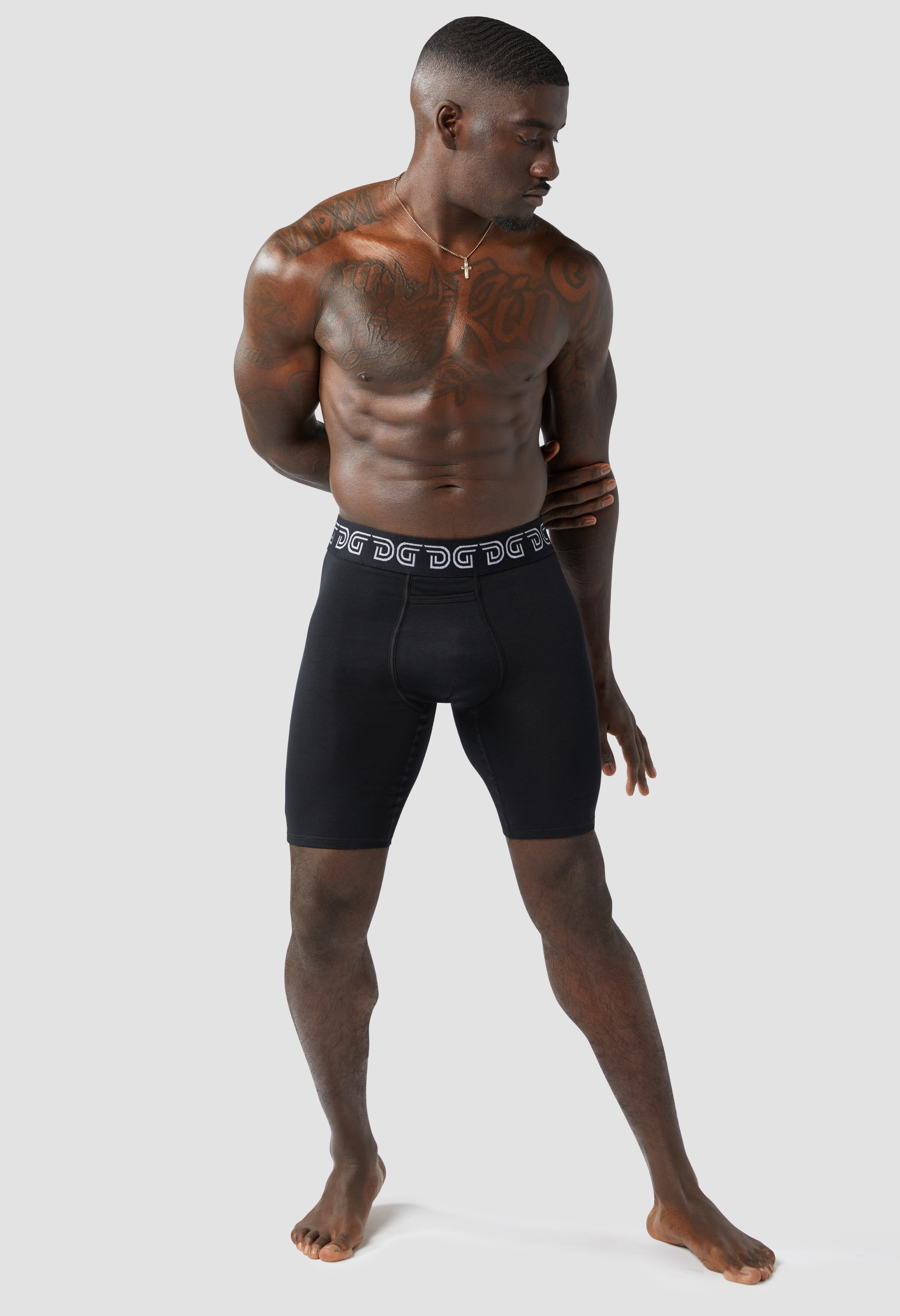 Mens Underwear Boxer Briefs Cottonz Black Drawlz Brand Co. , LLC