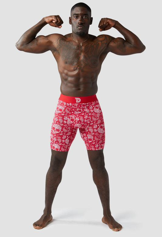 Mens Underwear Boxer Briefs Expressionz Red Skullz Drawlz Brand Co. , LLC